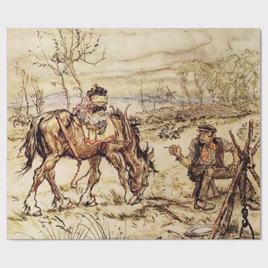 Mr Toad en de zigeuner van Arthur Rackham Cadeaupapier (Vlak)