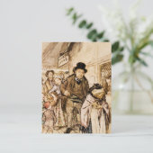Mr Toad Koopt Een Ticket door Arthur Rackham Briefkaart (Staand voorkant)