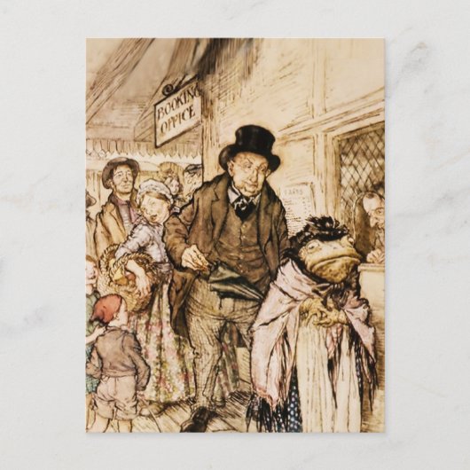 Mr Toad Koopt Een Ticket door Arthur Rackham Briefkaart (Voorkant)