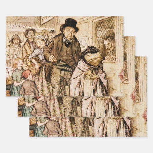 Mr Toad Koopt Een Ticket door Arthur Rackham Inpakpapier Vel (Set)