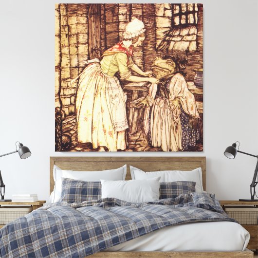Mr. Toad verkleedt zich door Arthur Rackham Canvas Afdruk (Insitu (Slaapkamer))