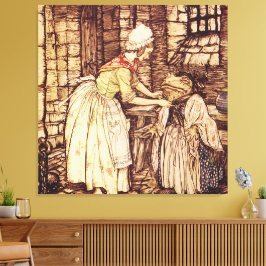 Mr. Toad verkleedt zich door Arthur Rackham Canvas Afdruk (Insitu (Woonkamer))