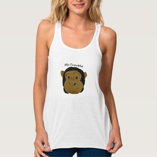 Mr.Trouble-Humoristische Dames Tops (Voorkant)