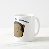 Mr Trouble. Humoureuze T-Shirt Design. Koffiemok (Voorkant rechts)