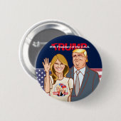 Mr. Trump & Mrs.Melania.pence.President of theU.S. Ronde Button 5,7 Cm (Voorkant /achterkant)