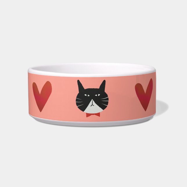 Mr. Valentine the Cat Voerbakje (Voorkant)