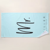 Mr. Vastgestelde aangepaste strandhanddoek Strandlaken (Voorkant)