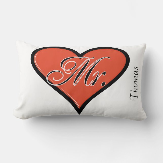 Mr Wedding Bridal Decorative Pillow, zie matching Kussen (Voorkant)