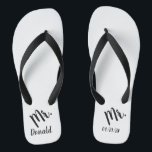 Mr Wedding Honeymoon Teenslippers<br><div class="desc">Meneer teenslippers ideaal voor de huwelijksreis</div>