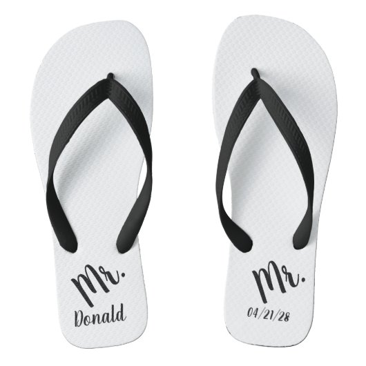 Mr Wedding Honeymoon Teenslippers (Voetbed)