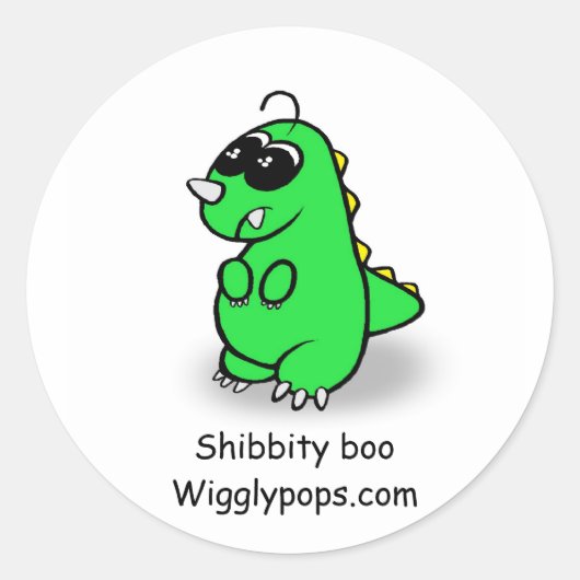 Mr.wigglypops Shibbity boo sticker (Voorkant)