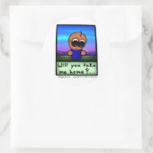 Mr Wigglypops "Wil je me naar huis brengen?" Ronde Sticker (Tas)