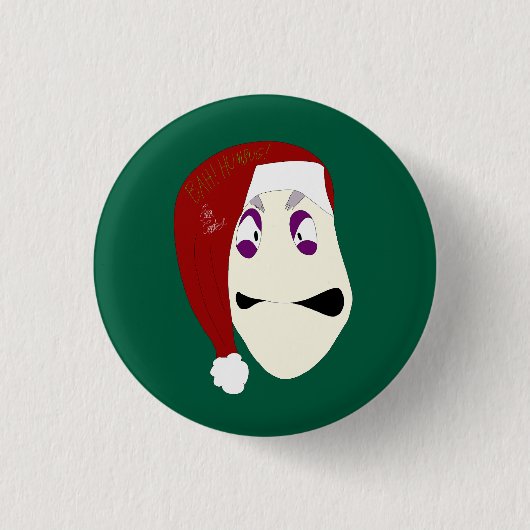 Mr. Williams Bah Humbug xmas Ronde Button 3,2 Cm (Voorkant)