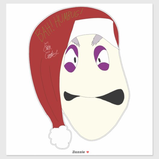 Mr. Williams Bah Humbug xmas Sticker (Vel)