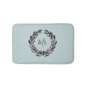 Mr. Wreath Turquoise Bath Mat (Voorkant)