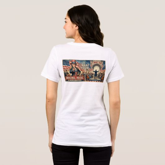 MrBeats als Oom Sam Tri-Blend Shirt (Achterkant volledig)