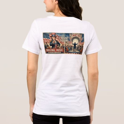 MrBeats as Uncle Sam  Tri-Blend Shirt (Achterkant)