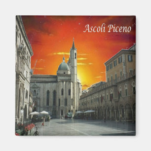 MRC024 ASCOLI PICENO, Zonsondergang, Italië, Koelk Magneet