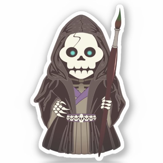 MrFrightful Avatar Custom-Cut Vinyl Sticker (Voorkant)