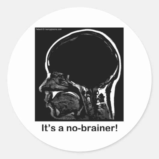 MRI: Het is een niet-hersenbreker! Ronde Sticker (Voorkant)