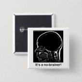 MRI: Het is een niet-hersenbreker! Vierkante Button 5,1 Cm (Voorkant /achterkant)