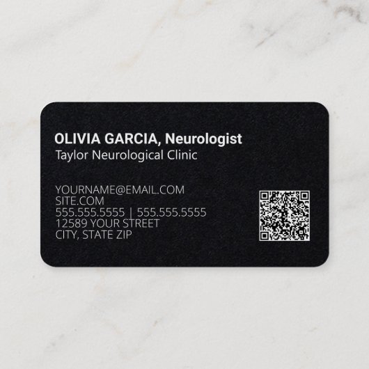 MRI Neurology Custom QR Visitekaartje (Achterkant)