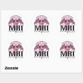 MRI Pink Caduceus Ronde Sticker (Vel)