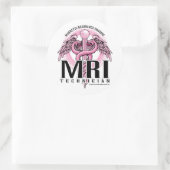 MRI Pink Caduceus Ronde Sticker (Tas)