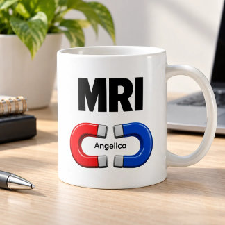 MRI Rood Blauwe Magneet Funny Gepersonaliseerd  Koffiemok