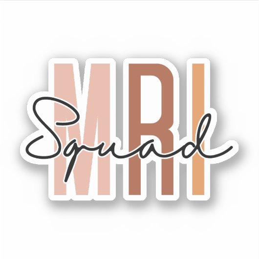 MRI Squad Technoloog, radiologie, MRI Tech Sticker (Voorkant)