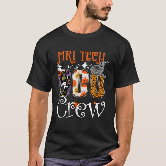 MRI Tech Boo Crew Halloween Party Costume Spooky M T-shirt (Voorkant)