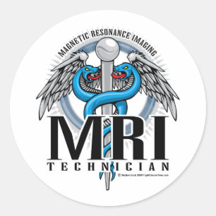 MRI Tech Caduceus Ronde Sticker