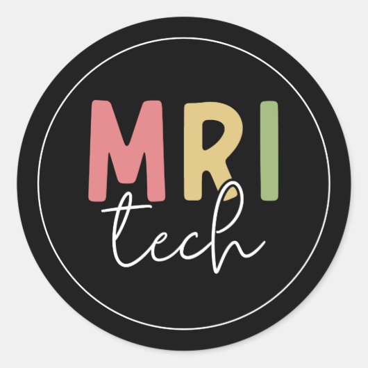 MRI Tech | MRI Technologist Gifts Ronde Sticker (Voorkant)