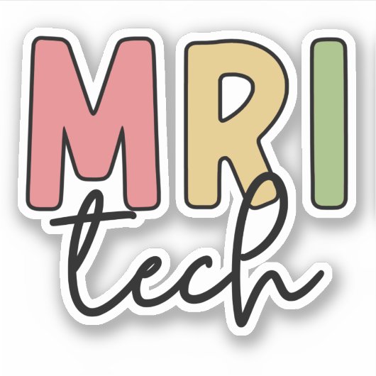 MRI Tech | MRI Technologist Gifts Sticker (Voorkant)