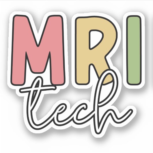 MRI Tech | MRI Technologist Gifts Sticker (Voorkant)