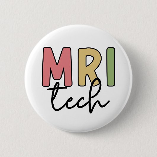 MRI Tech | MRI Technoloog Radiology Technicus Ronde Button 5,7 Cm (Voorkant)