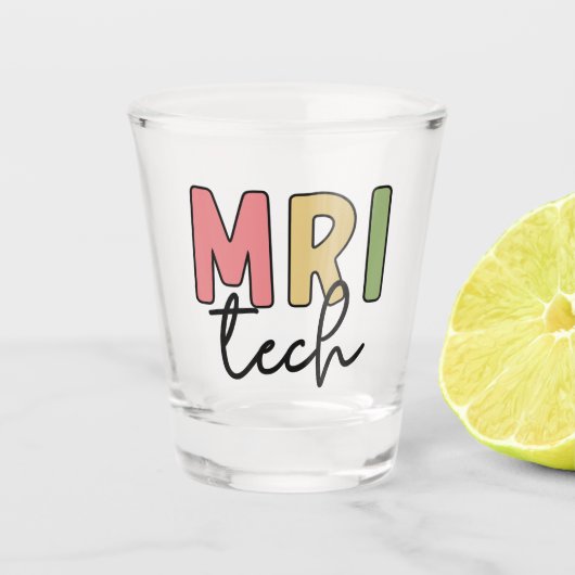 MRI Tech | MRI Technoloog Radiology Technicus Shot Glas (Voorkant)