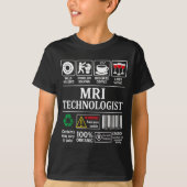 Mri Technologist Warning Sarcasm Inside Skills Cof T-shirt (Voorkant)