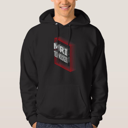 MRI-Technoloog Functietitel Waardering Retro Hoodie (Voorkant)