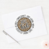 MRI Technoloog Leopard, radiologie, MRI Tech Ronde Sticker (Envelop)