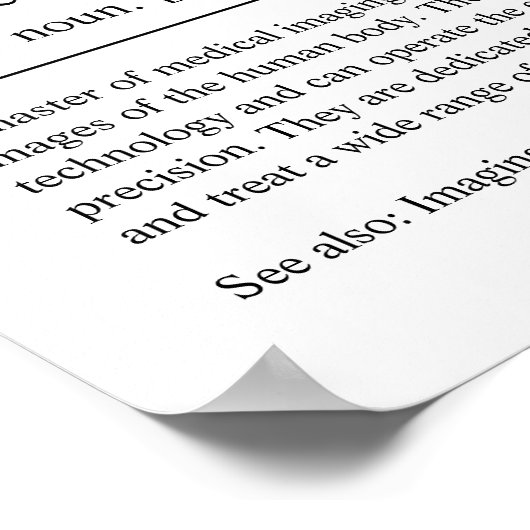 MRI Technoloog Personalistisch cadeau Poster (Hoek)