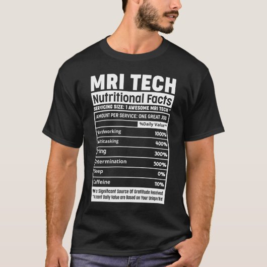 MRI Technoloog Radiology Tech Magnetic Resonance T-shirt (Voorkant)