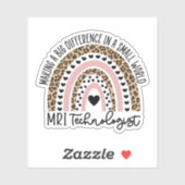 MRI Technoloog regenboog, radiologie, MRI Tech Sticker (Vel)