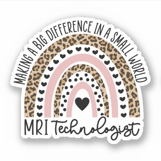 MRI Technoloog regenboog, radiologie, MRI Tech Sticker (Voorkant)