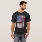 MRI Technoloog Xray Tech US Flag Lab T-shirt (Voorkant volledig)