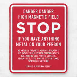 MRI-veiligheidswaarschuwing – hoog magnetisch veld Muismat
