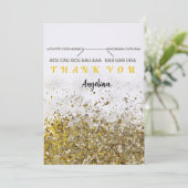 mRNA bedankt je kaartbioloy in goudglitter (Staand voorkant)