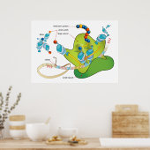 mRNA en eiwitsynthese in ribosomen diagram Poster (Keuken)