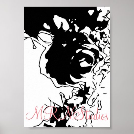 MRNStudios Bloem Doodle Poster (Voorkant)