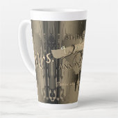 "Mrs."8th Bronze Wedding Jubileum Latte Mok (Linkerhoek)